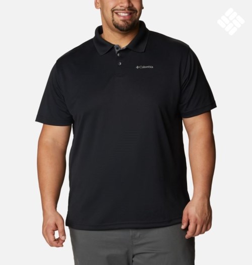 Columbia Utilizer Polo T Skjorte Herre Svarte | Plus Size 13945E